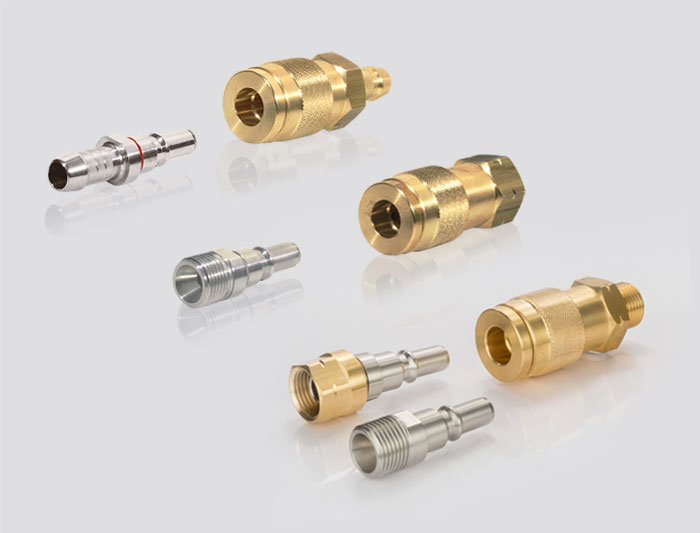 Quick connectors for high flow rates