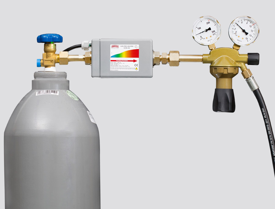 CO2 Anwendung mit IBEDA Gasvorwärmer GVW 250